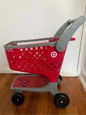 Target Red and Gray Kids Toy Shopping Cart